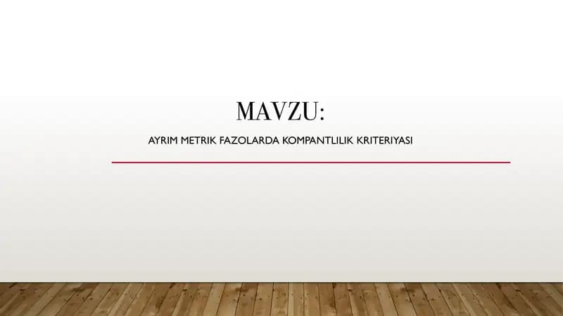 Ayrimmetrik fazolarda kompaktlilik kriteriyasi