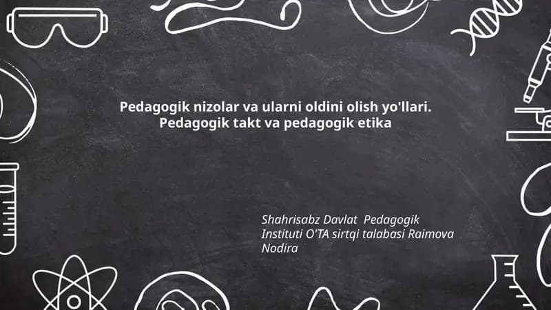 Pedagogik nizolar va ularni oldini olish yo'llari
