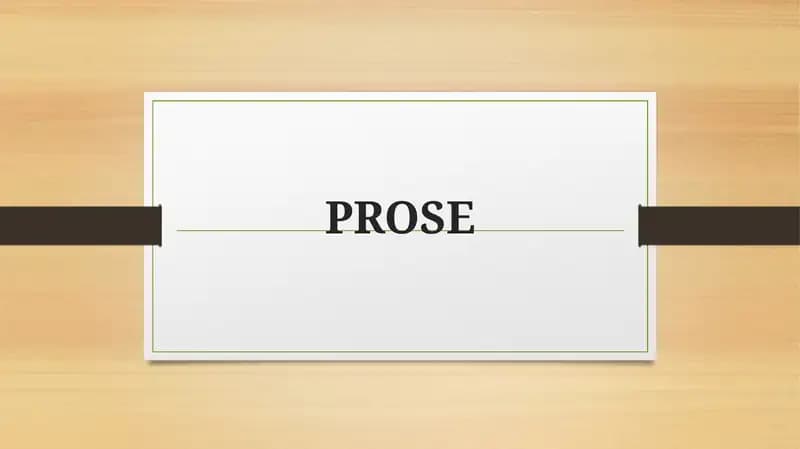 Prose