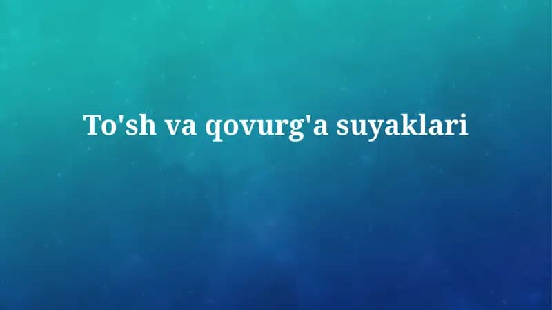 To'sh vaqovurg'asuyaklari