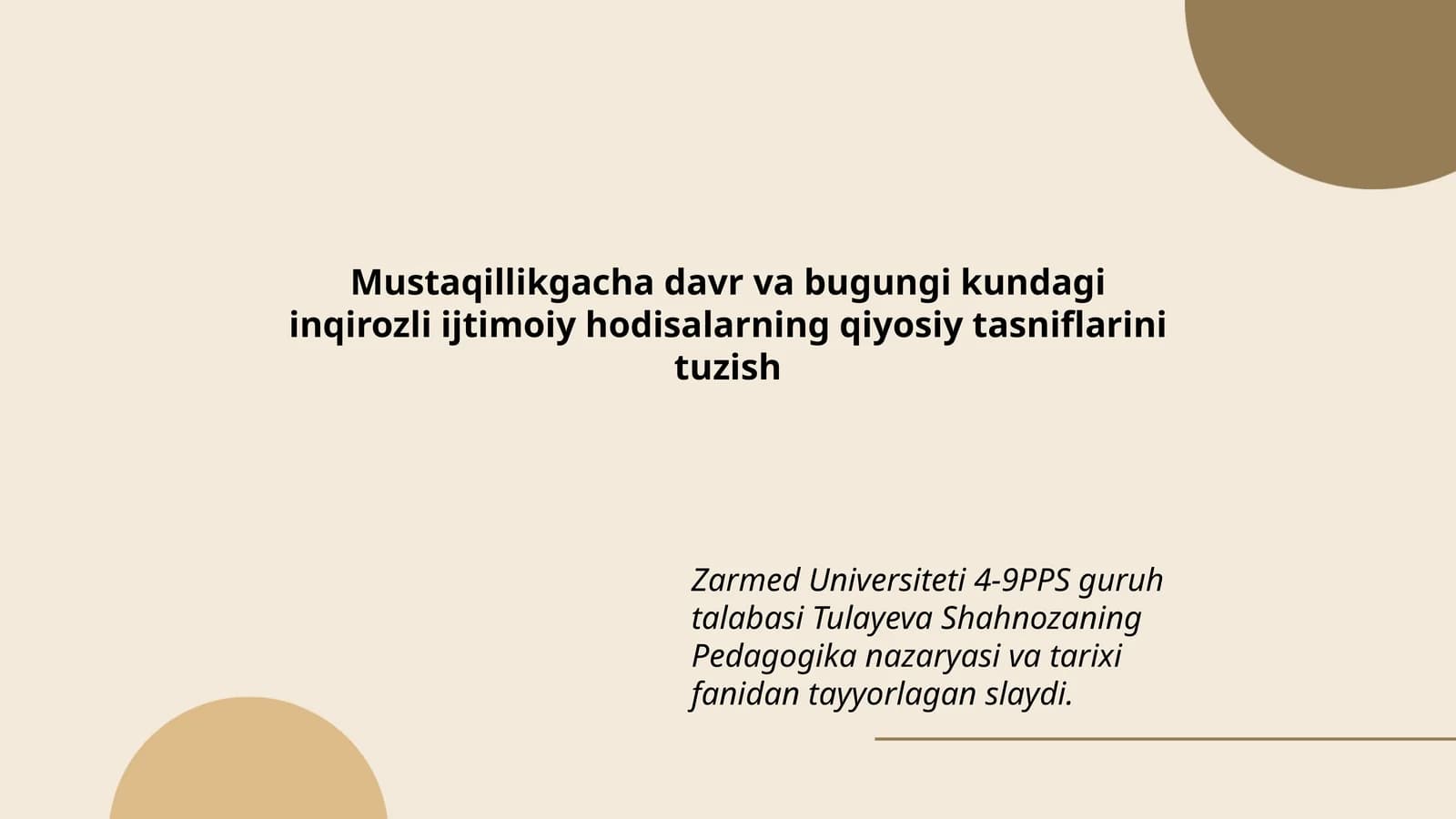 Pedagogika nazaryasi va tarixi