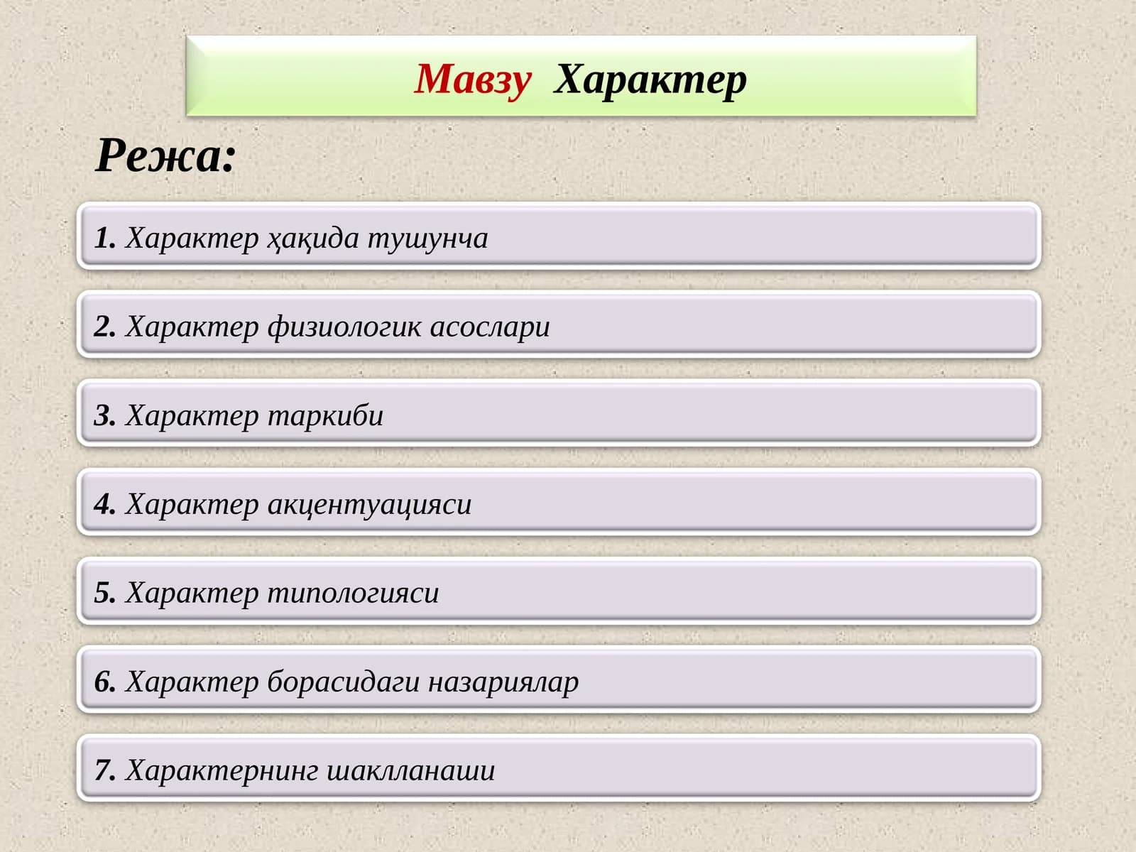 Характер