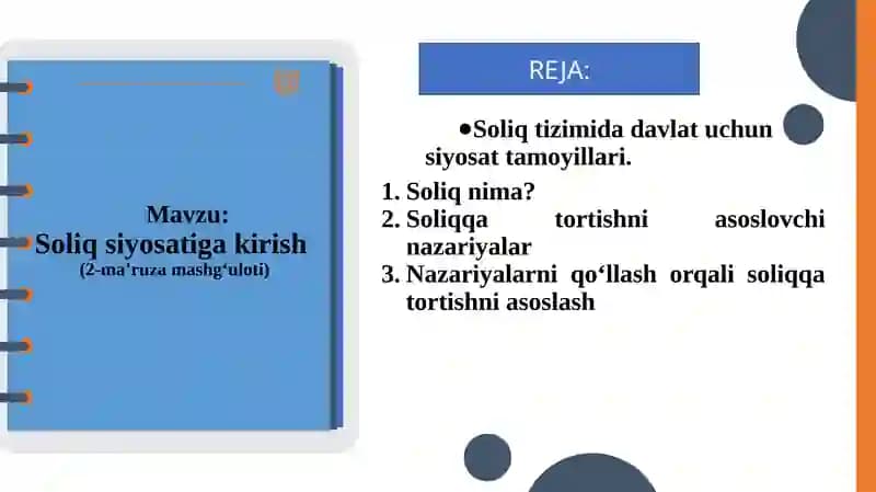 Soliq siyosatiga kirish