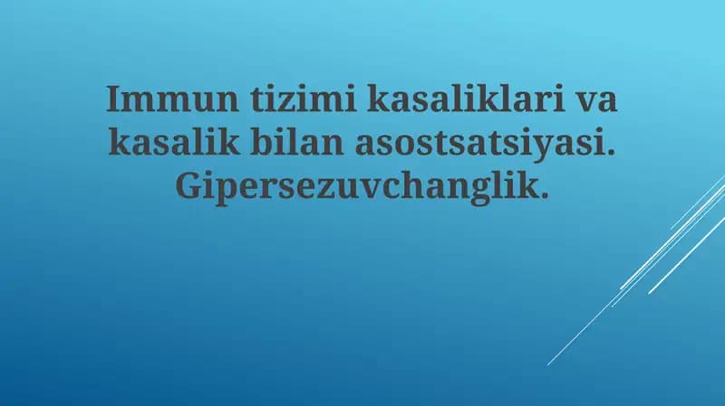 Immun tanqisligi kasalliklari: Orttirilgan (OITS)