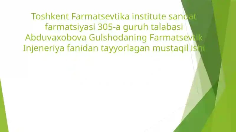 Farmatsevtik Injeneriya