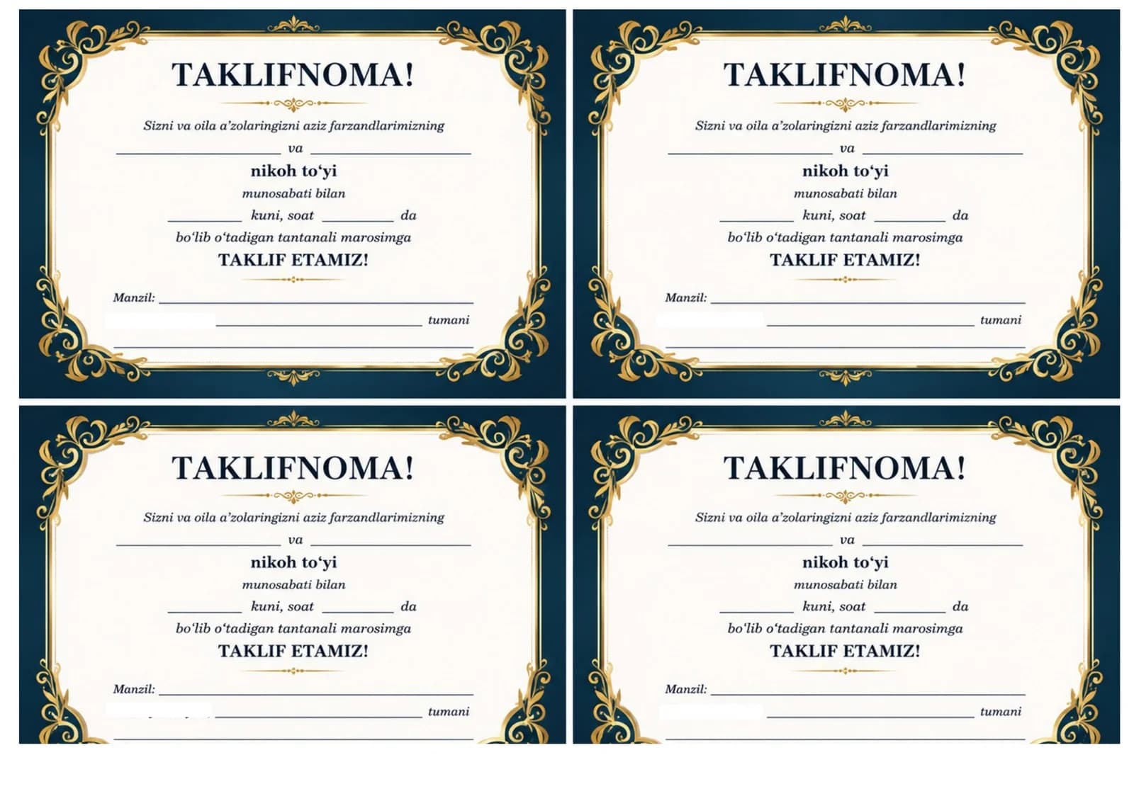 TAKLIFNOMA 2026 YIL