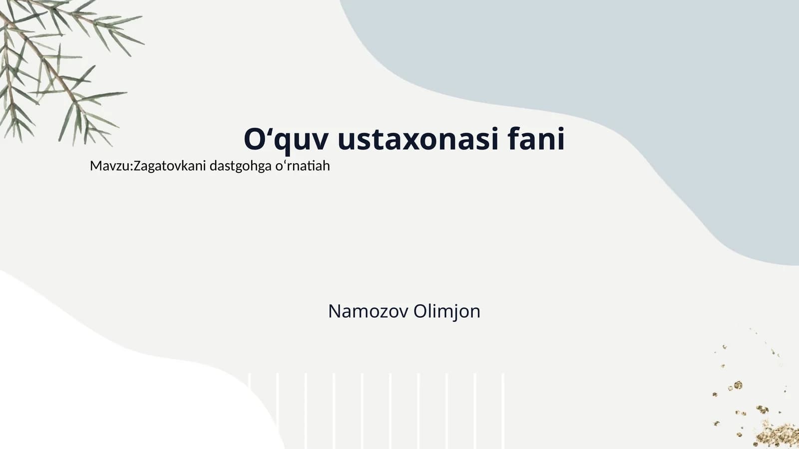 Oʻquv ustaxonasi fani