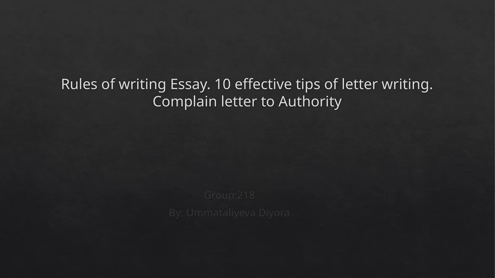 Rules of writing Essay. 10 effective tips of letter writing. Complain letter to Authority