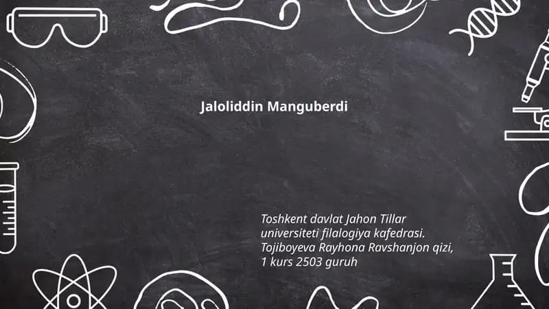 Jaloliddin Manguberdiyning hayoti va erta yillari