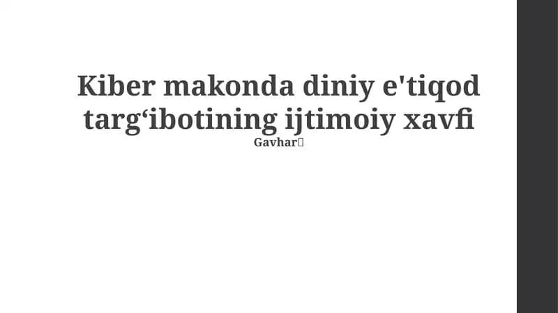 Kiber-targ'ibot va diniy e'tiqod