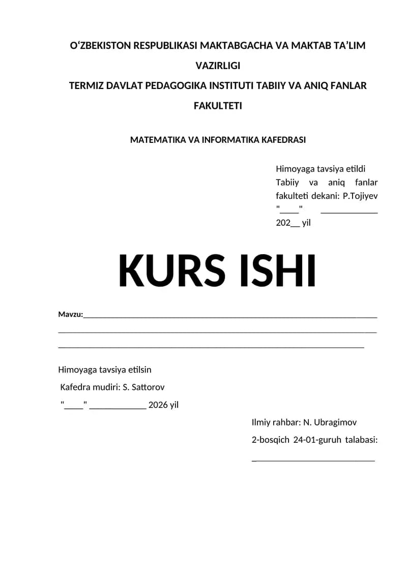 Ko‘p o‘zgaruvchili funksiyalarni ekstremumga tekshirish