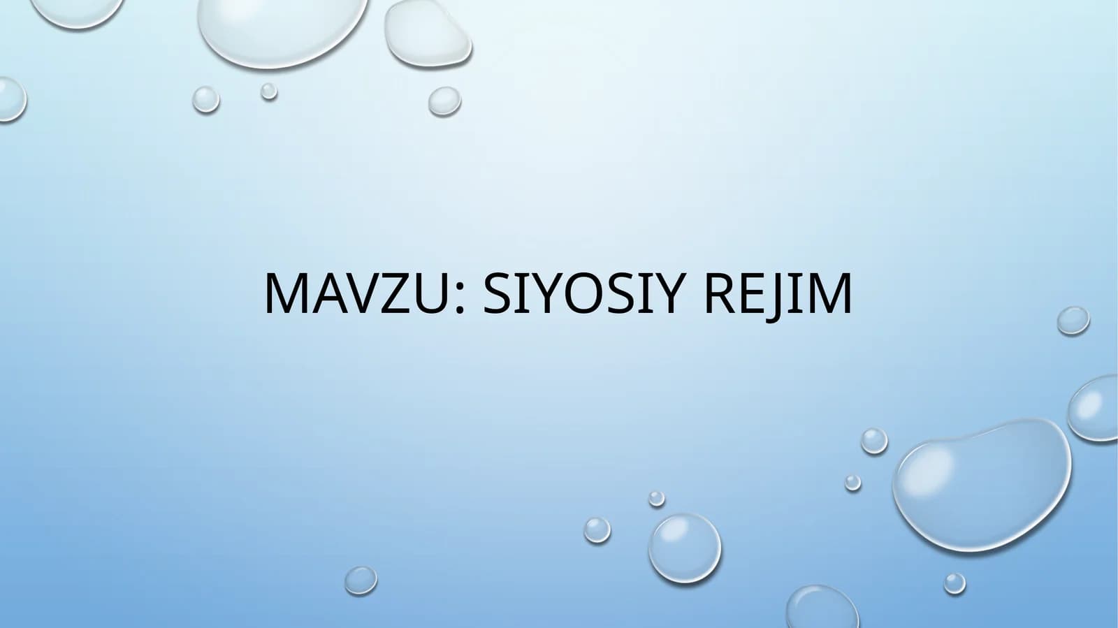 SIYOSIY REJIM