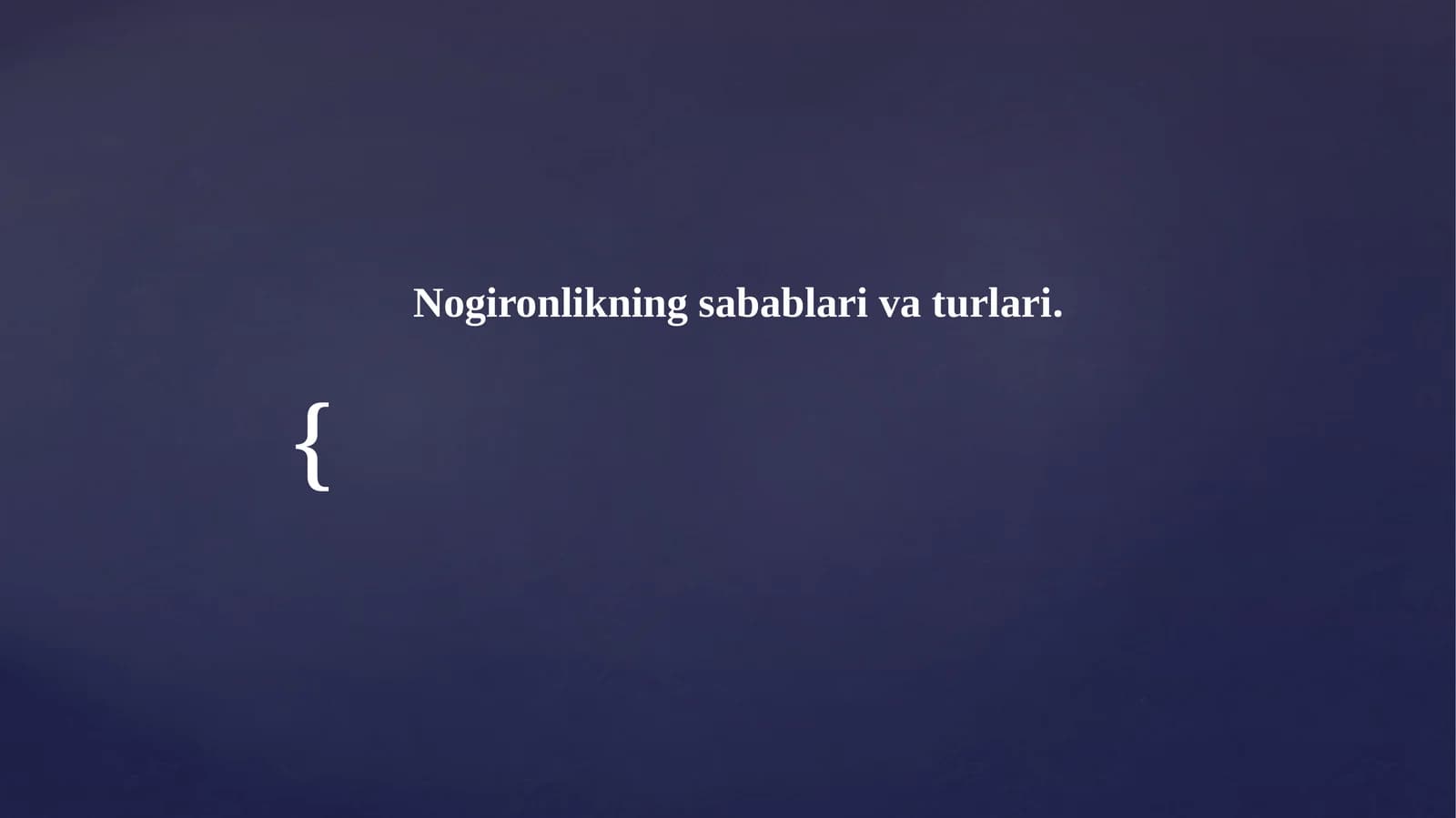 Nogironlikningsabablari va turlari