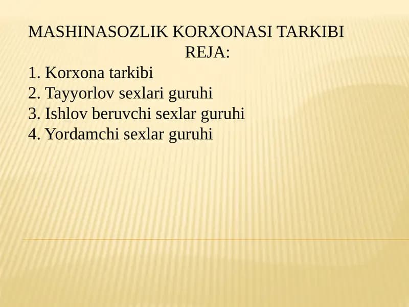 MASHINASOZLIK KORXONASITARKIBI