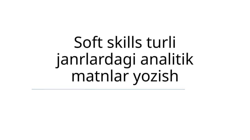 Turli janrlardagi analitik matnlar yozish