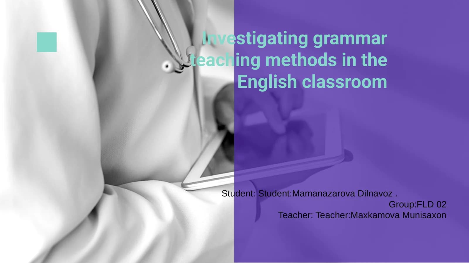 Investigating grammar teaching methods in the English classroom