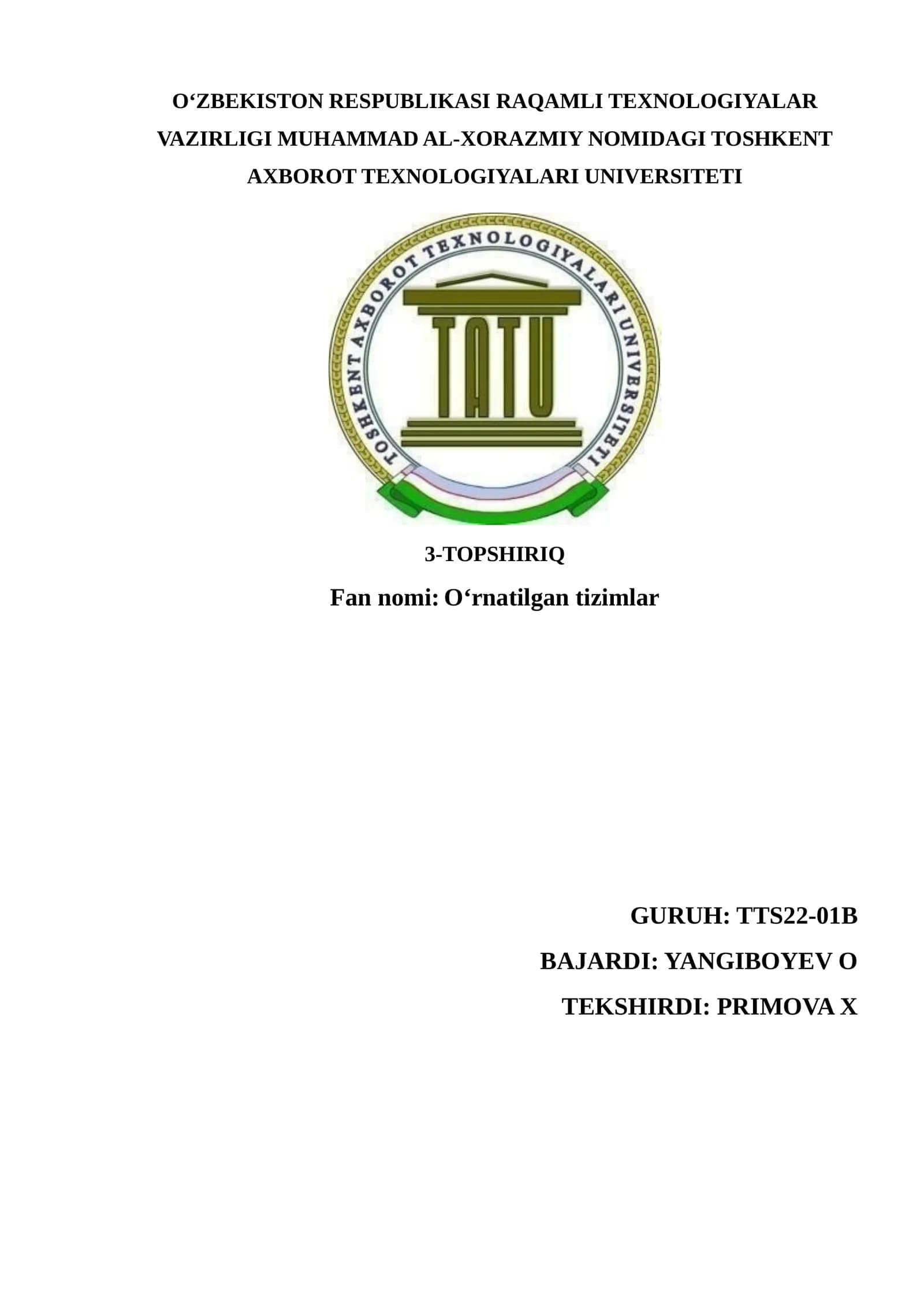 3-topshiriq. Arduinoda svetodiodlar yordamida svetafor yasang