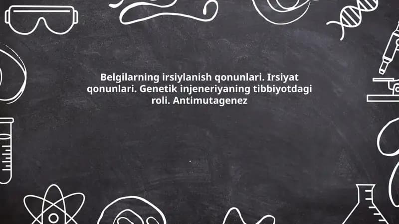 Belgilarning irsiylanish qonunlari