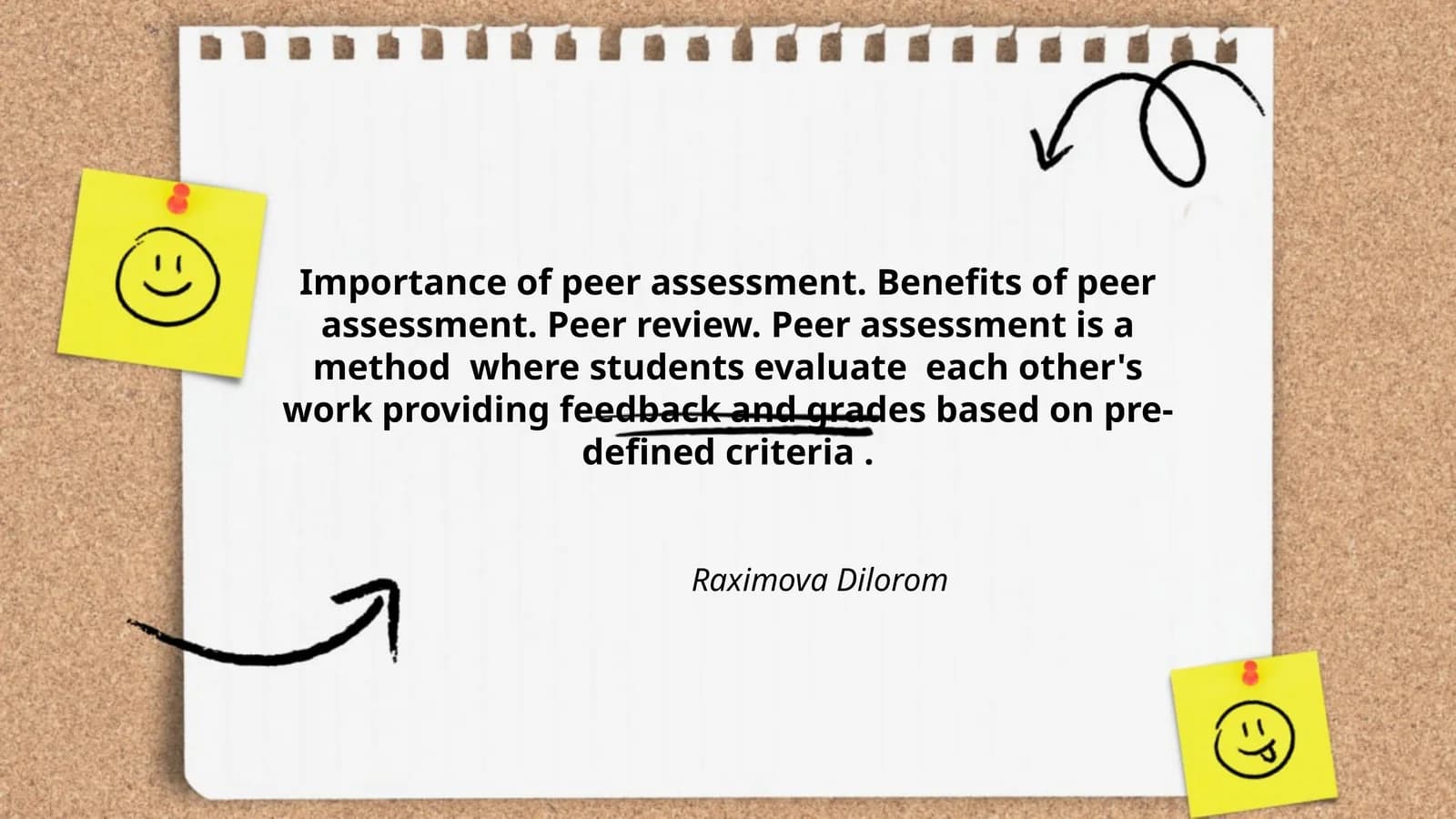 Importance of Peer Assessment
