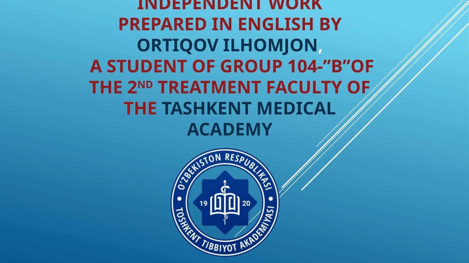 Tashkent medical academy