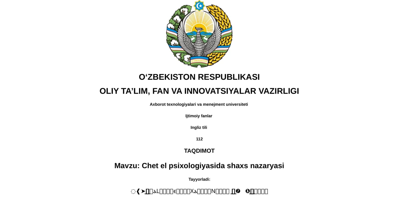 Chet el psixologiyasida shaxs nazaryasi