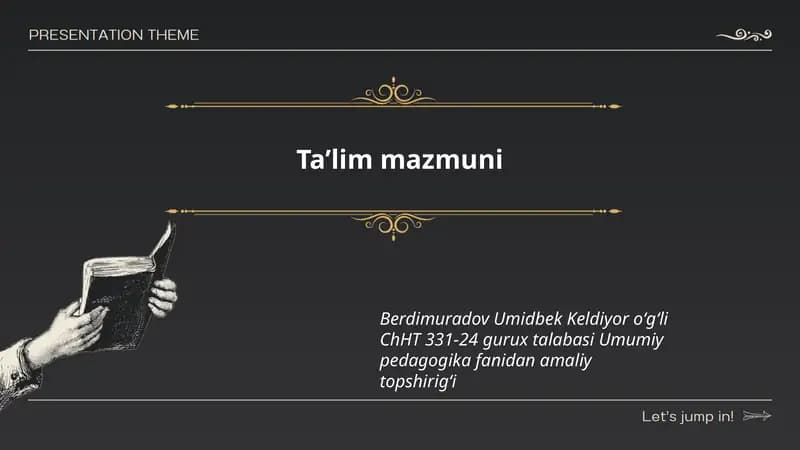 Taʼlim mazmuni