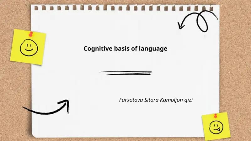 Cognitive basis of language
