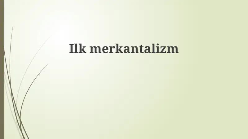 Ilk merkantilizm
