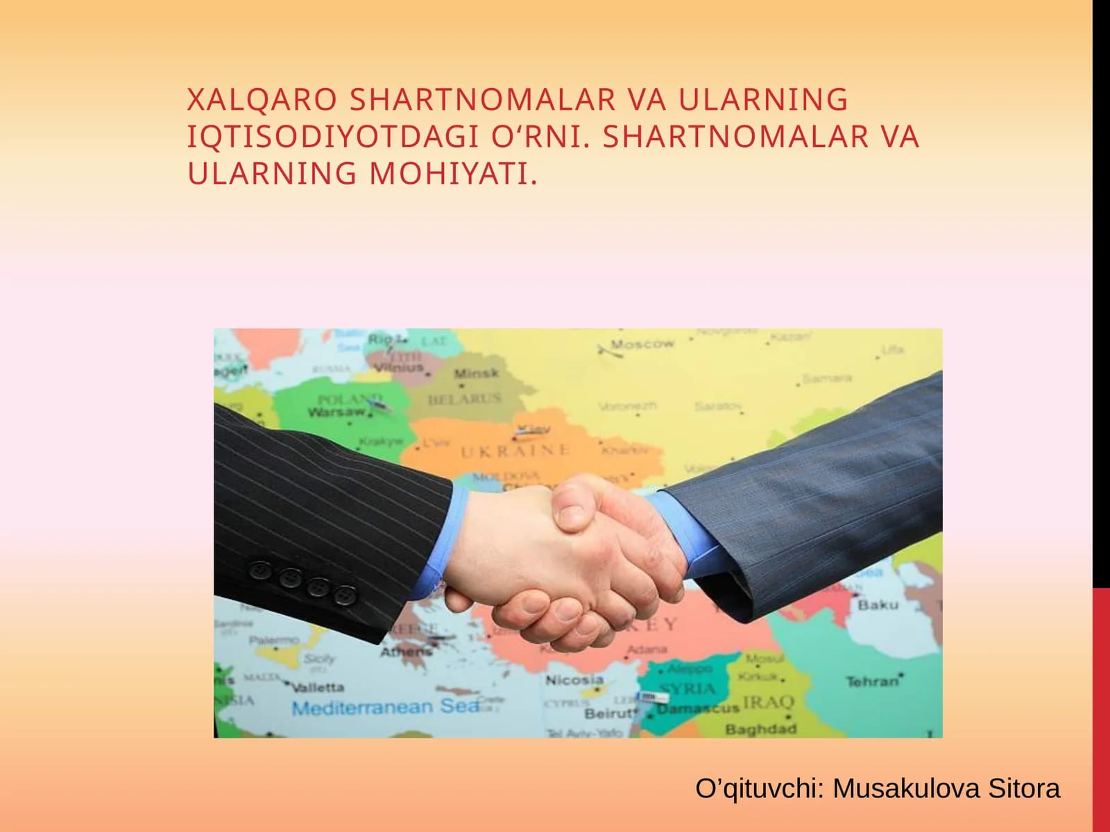 Shartnomalar va ularning iqtisodiyotdagi o‘rni