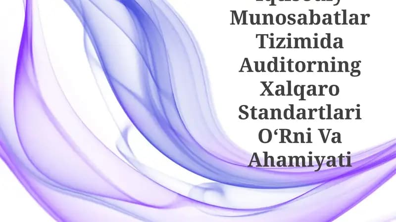 Auditorning Xalqaro Standartlari