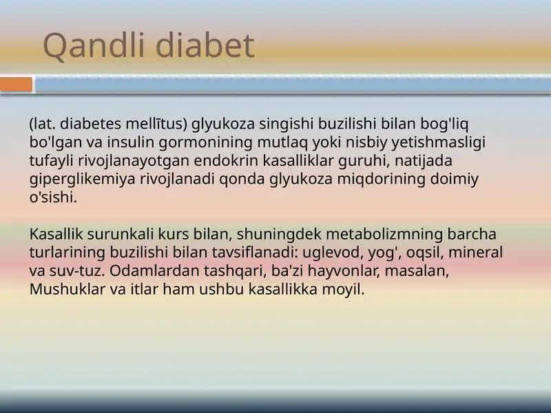 Qandli diabet