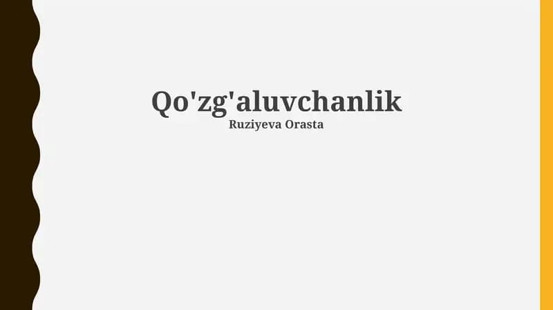 Qo'zg'aluvchanlik