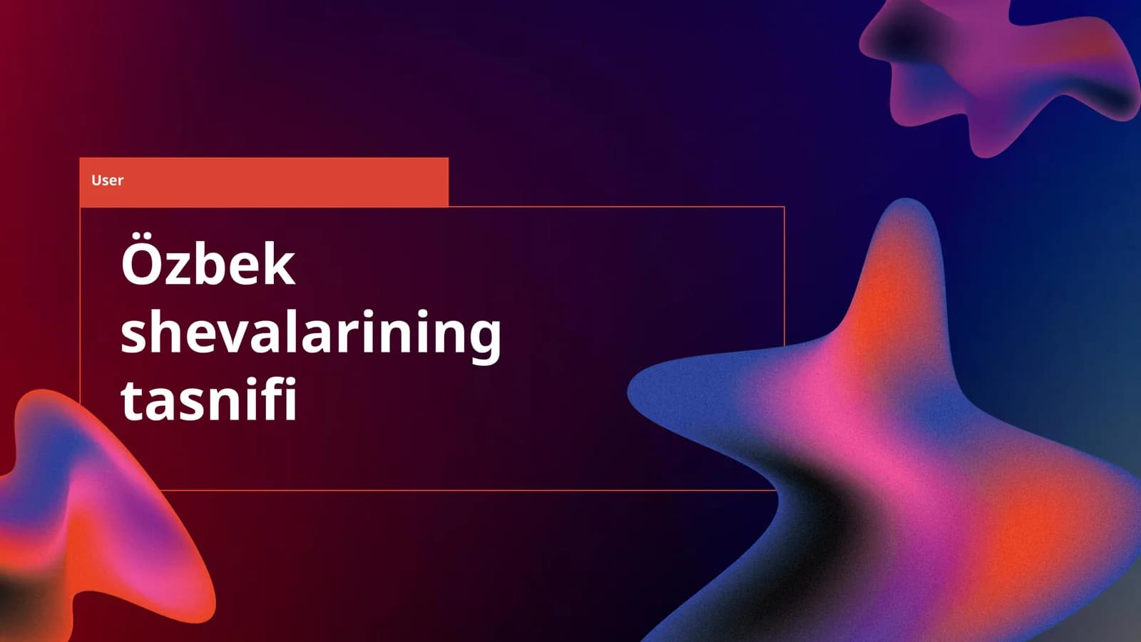 Özbek shevalarining tasnifi