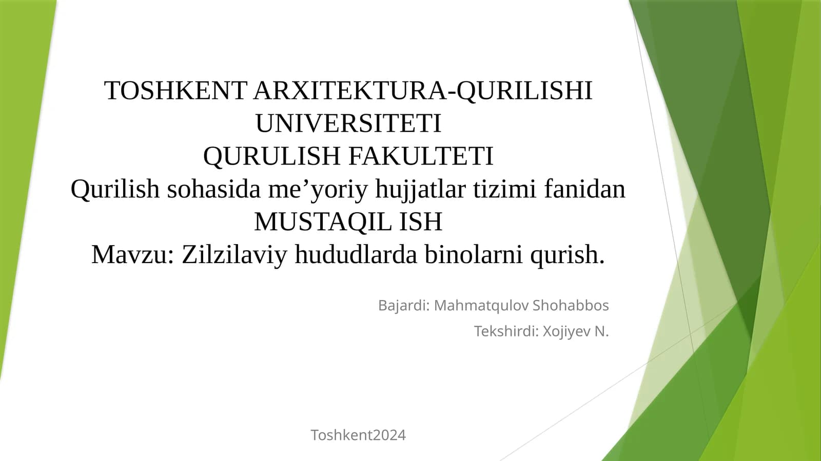 Zilzilaviy hududlarda binolarni qurish