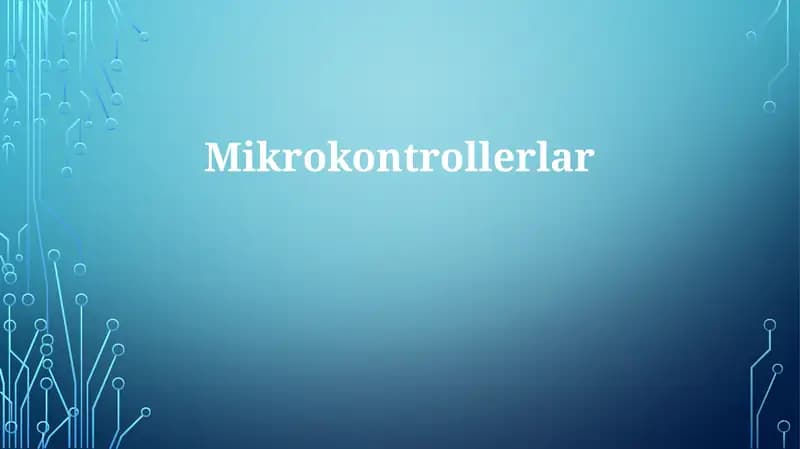 Mikrokontrollerlar