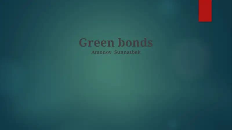 Green bonds