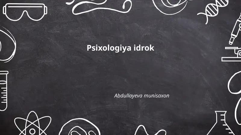 Psixologiya idrok