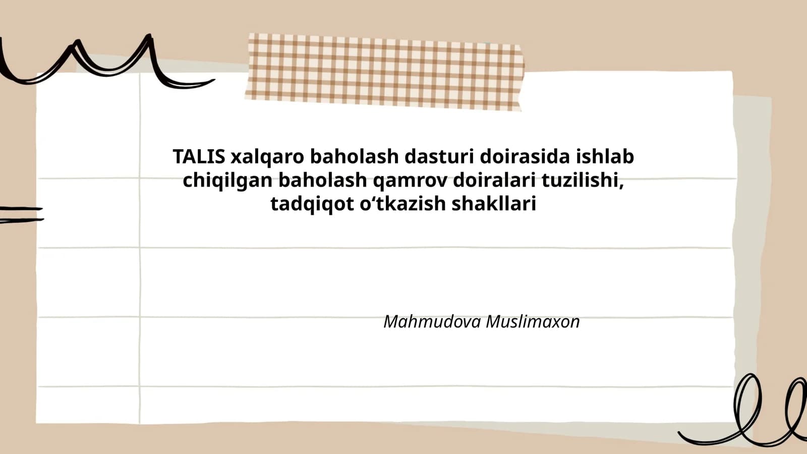 TALIS xalqaro baholash dasturi