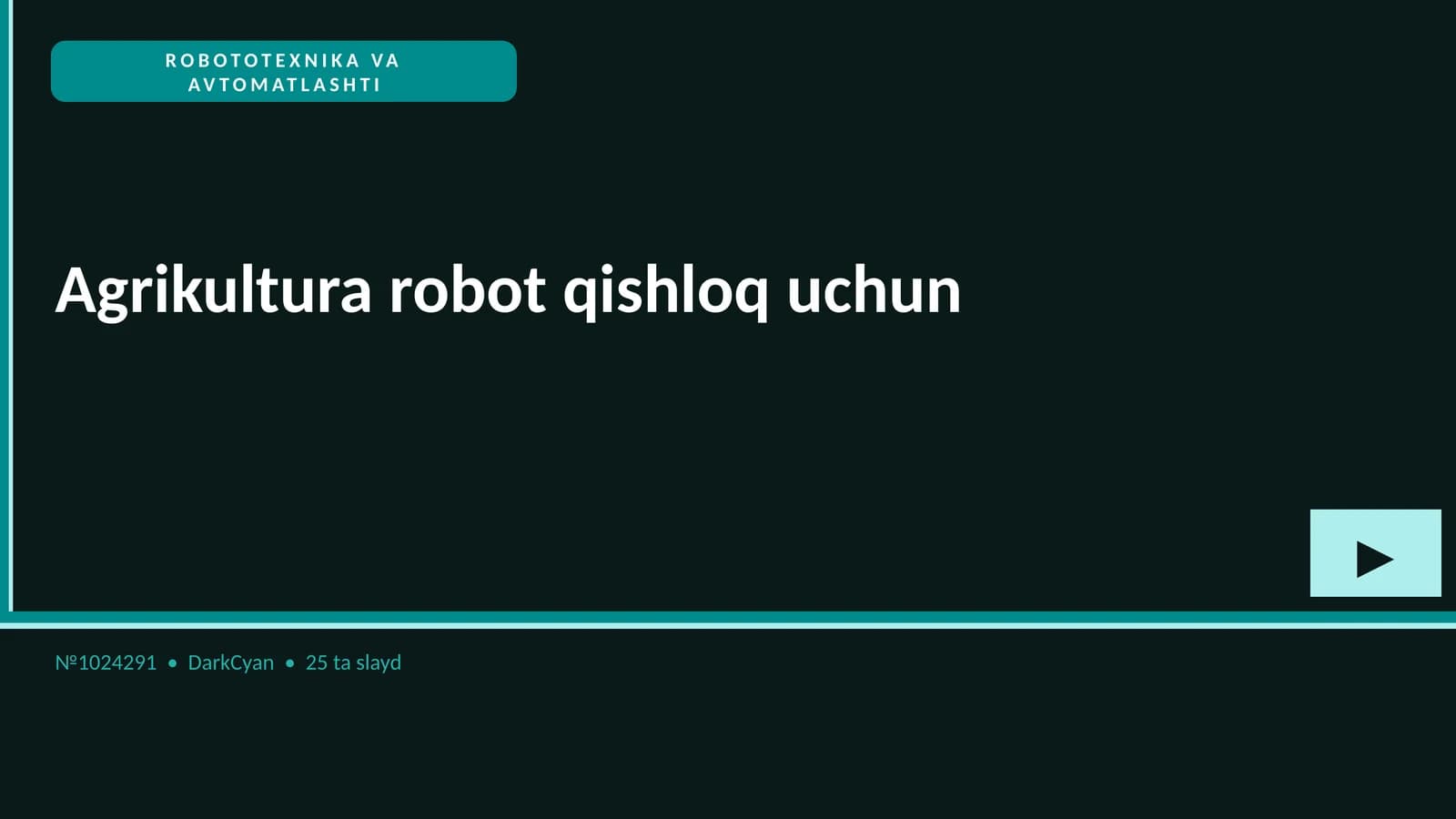Agrikultura robot qishloq uchun
