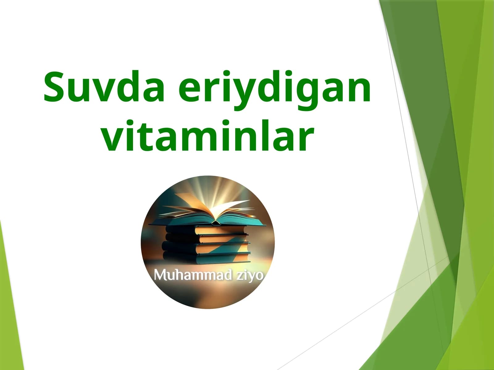 Suvda eriydigan vitaminlar