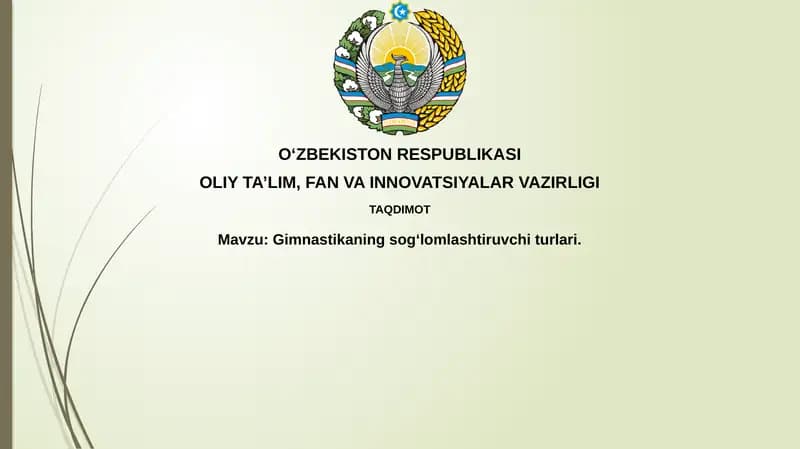 Sog'lomlashtiruvchi gimnastika