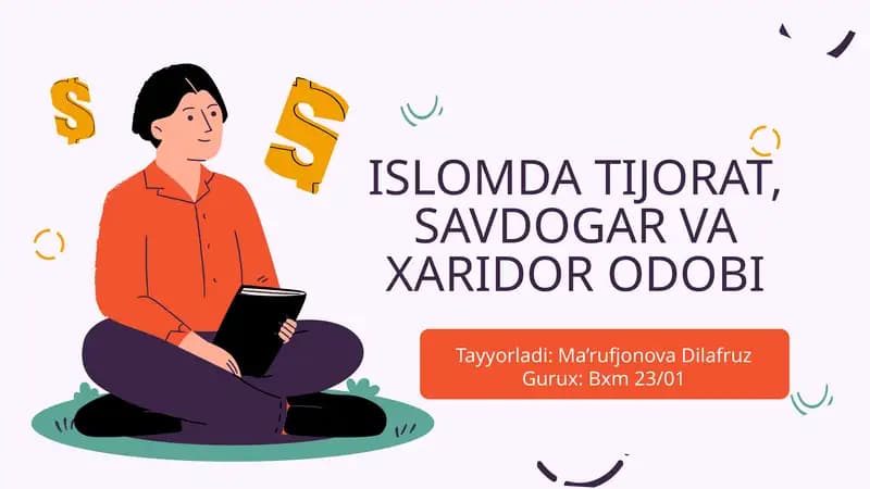 Islomda tijorat odobi