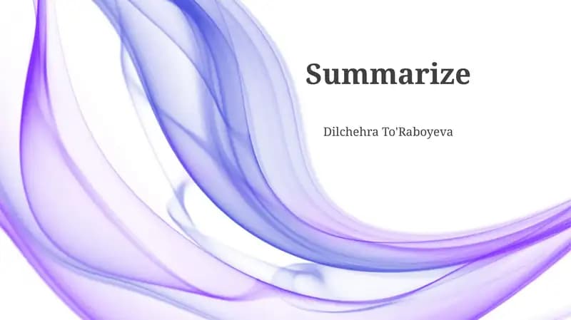 Summarize