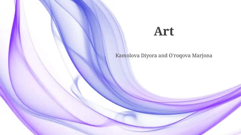 Defining Art: History, Elements, and Principles