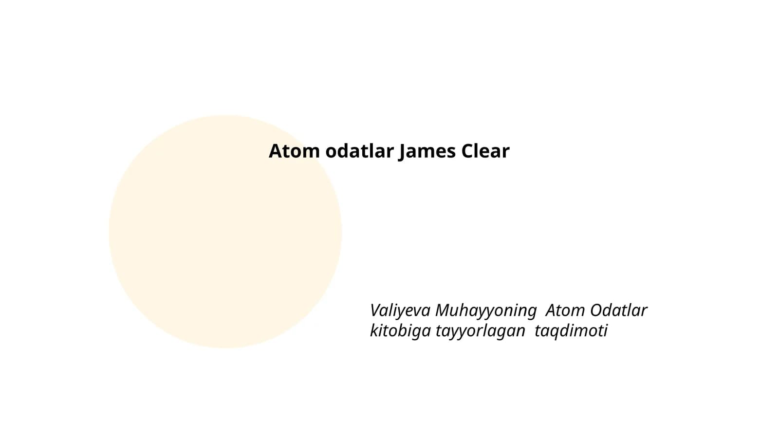 Atom Odatlar James Clear