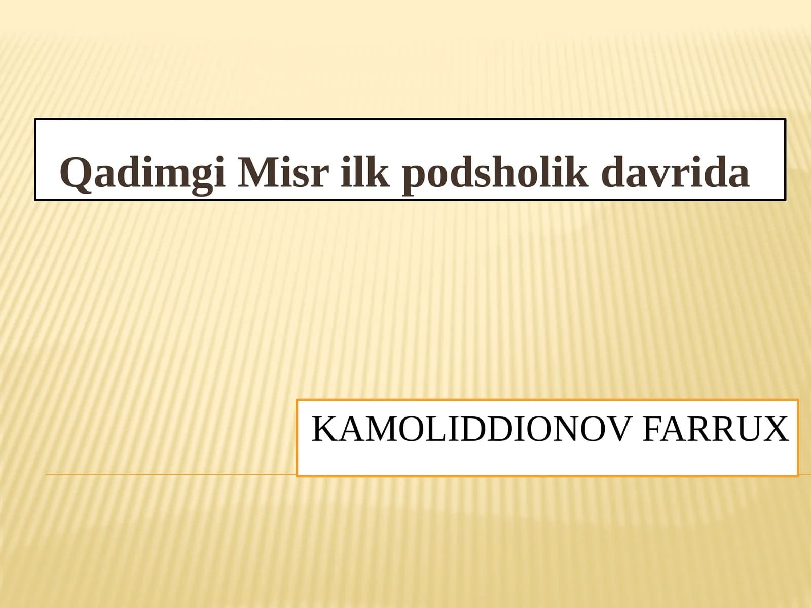 Qadimgi Misrlik podsholik davrida