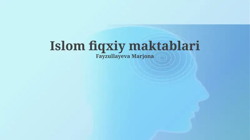 Islom fiqxiy maktablari