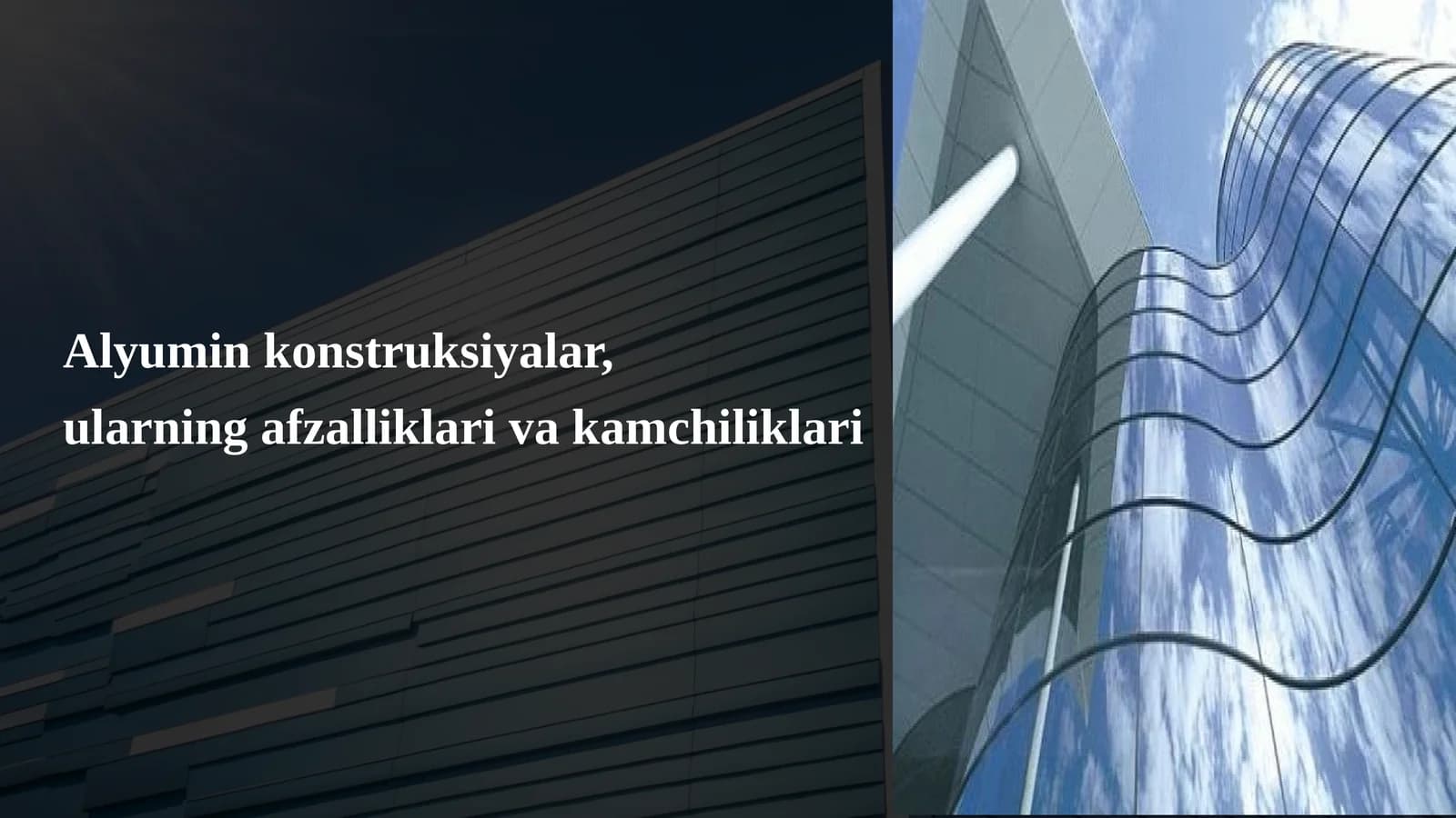 Alyumin konstruksiyalar