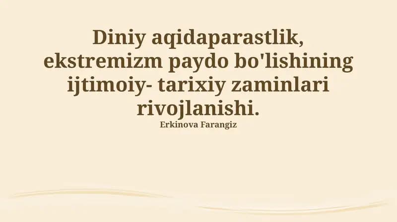 Diniy ekstremizmga qarshi kurash strategiyasi
