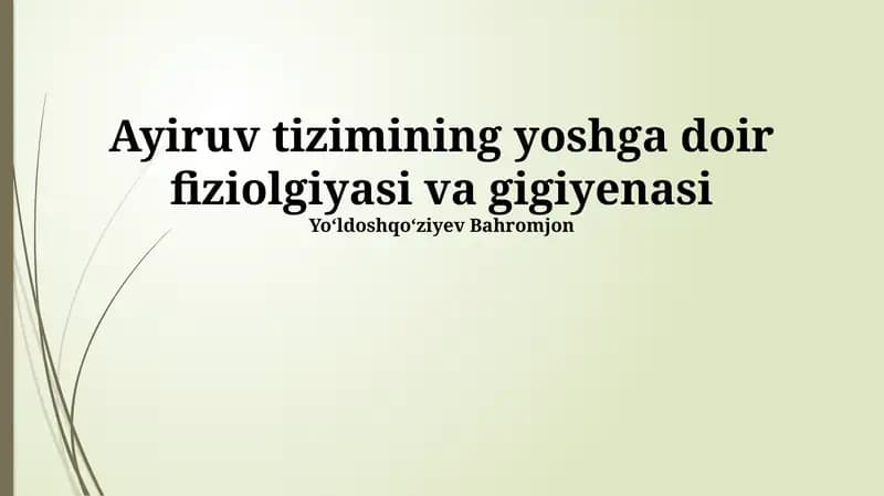 Suyak to'qimasining yoshga bog'liq o'zgarishlari